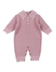 Set bauletto corredino prima nascita neonata pura lana by Stella IB40