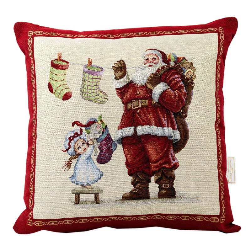 Santa Claus - Christmas cushion decor gobelin fabric 45x45 cm