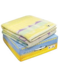 Titti - coperta pura lana vergine per lettino - azzurro