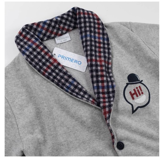 Vestaglia bambino caldo cotone Primero I14251GR 2