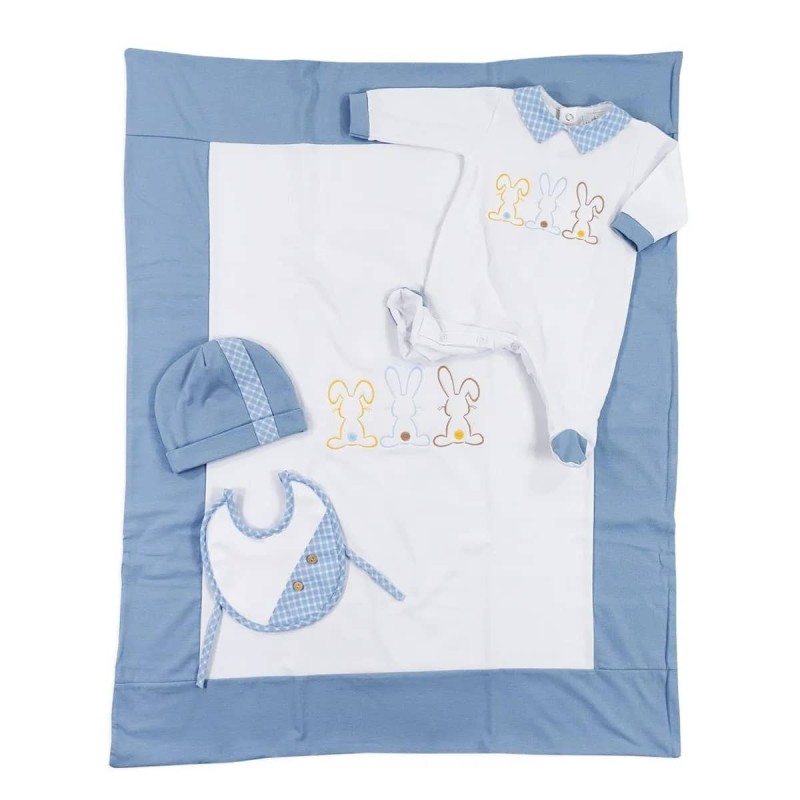 Bunnies - Coordinated baby layette cotton Le Chicche BA5760