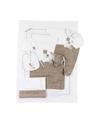 Coordinated newborn cotton & Linen layette Teneri & Belli B251