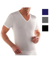 Pop - Set di 2 maglie caldo cotone interlock collo V di Nottingham