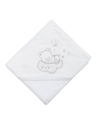 Orsetto - Accappatoio con angolo cappuccio - Bianco