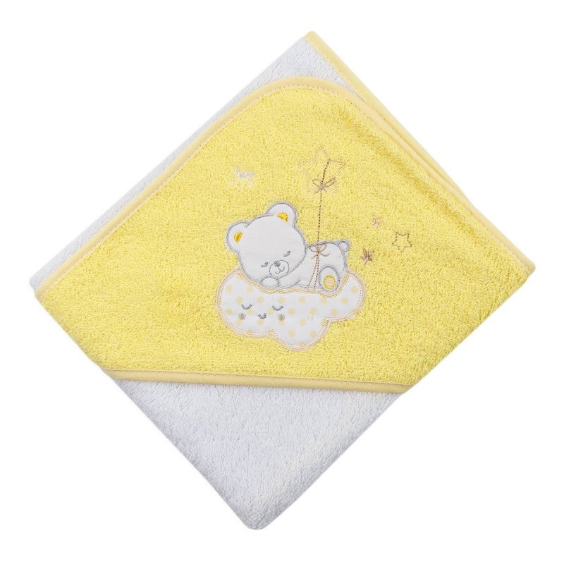 Teddy Bear - Hooded Corner Bathrobe in Terry Cotton Mio Piccolo 504