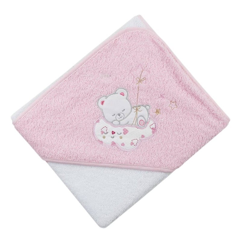 Teddy Bear - Hooded Corner Bathrobe in Terry Cotton Mio Piccolo 504