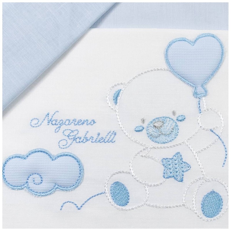 MaxiCradle sheet set Next to me by Nazareno Gabrielli NC301635 - SKY MaxiCradle sheet set Next to me by Nazareno Gabrielli NC301635 - SKY