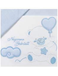 MaxiCradle sheet set Next to me by Nazareno Gabrielli NC301635 - SKY