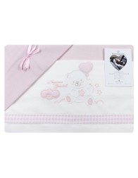 MaxiCradle sheet set Next to me by Nazareno Gabrielli NC301635 - PINK