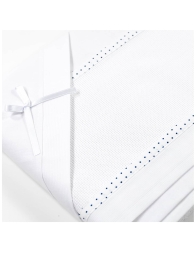 Set lenzuola per culla e carrozzina ricamabile CI1305PQBL