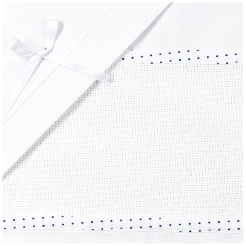 Set lenzuola per culla e carrozzina ricamabile CI1305PQBL