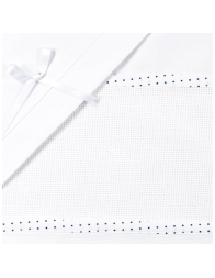 Set lenzuola per culla e carrozzina ricamabile CI1305PQBL