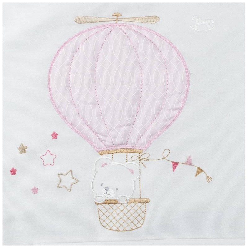 Cradle and pram duvet and sheet set Mio Piccolo 962 - Pink Cradle and pram duvet and sheet set Mio Piccolo 962 - Pink