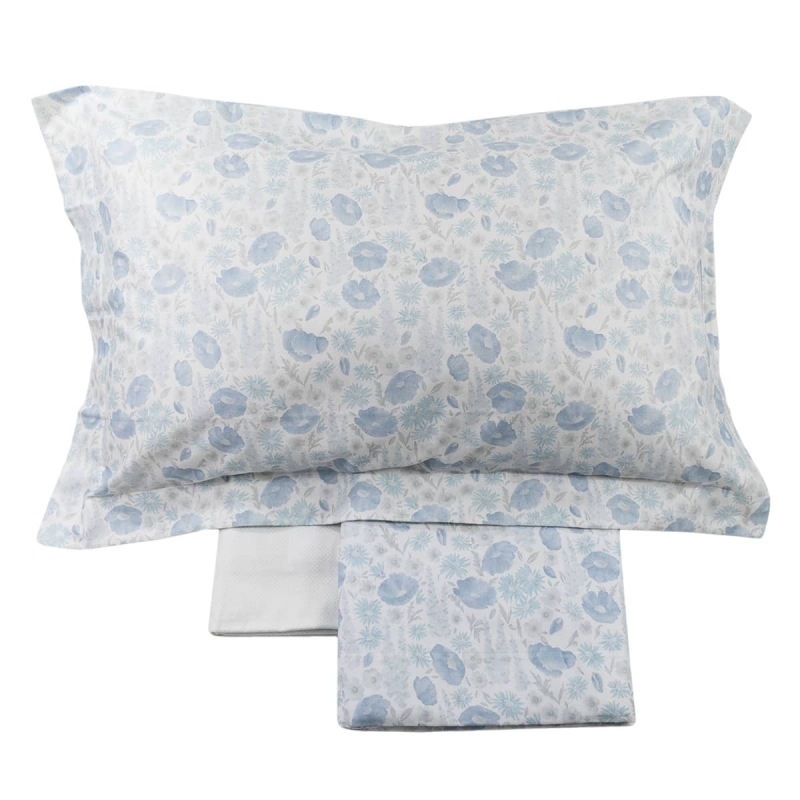 Poppies - flannel double size bed...