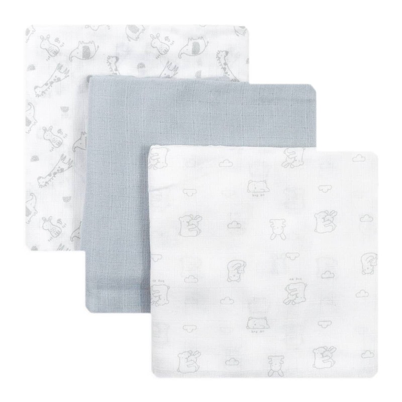 3-Pack Square muslins teaseled surface by Ellepi IX4017GR