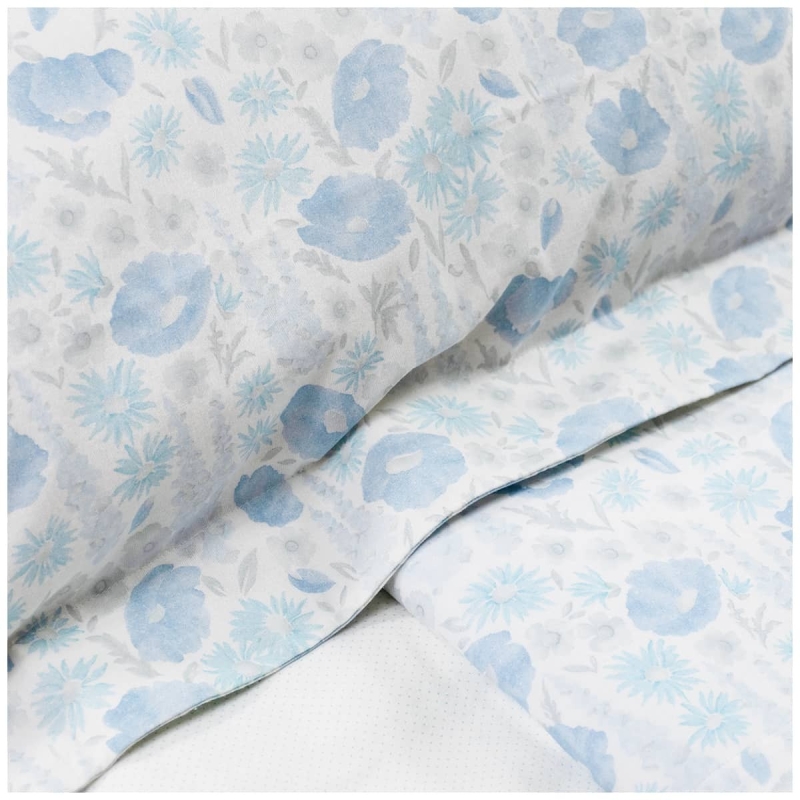 Poppies - flannel double size bed...