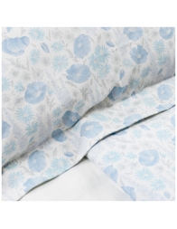 Poppies - flannel double size bed sheet set by Gabel