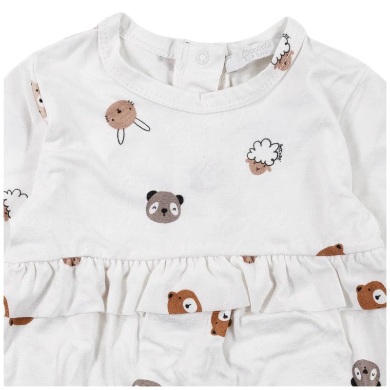 Newborn Baby Girl Romper in Bamboo Jersey Coccodè C60039