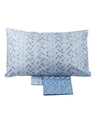 Rho - Single bed sheet set cotton - Blue