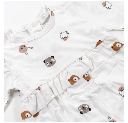 Newborn Baby Girl Romper in Bamboo Jersey Coccodè C60039 2