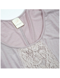 Amelie - camicia da notte giromanica Tatà con pizzo