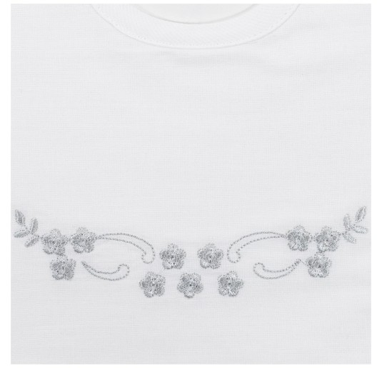 Embroidered bib in pure cotton by Corredo Italiano CI00350GR 2