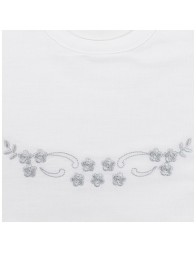 Bavaglino ricamato in puro cotone di Corredo italiano CI00350GR