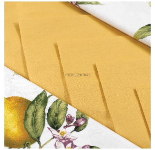 Lemons - cotton tablecloth with napkins Corredo Italiano® 2