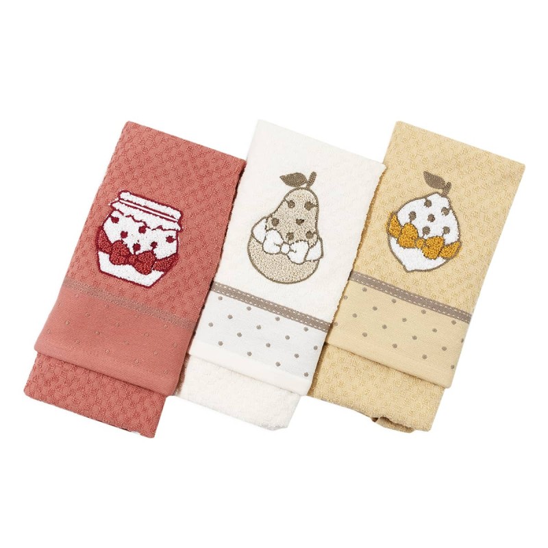 Set 3 cotton dish cloths Ambra Bis