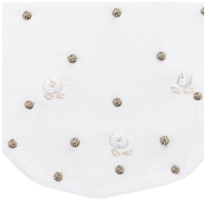 Embroidered bib in pure cotton by...