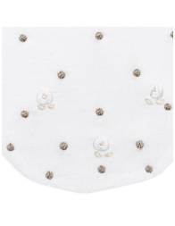 Embroidered bib in pure cotton by Corredo Italiano CI00307TT