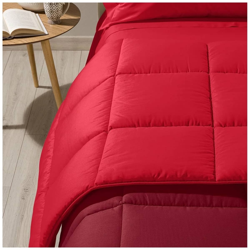 Bicolor - trapunta invernale in cotone di Caleffi - Bordeaux