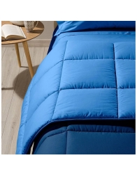 Bicolor - trapunta invernale in cotone di Caleffi - Blu