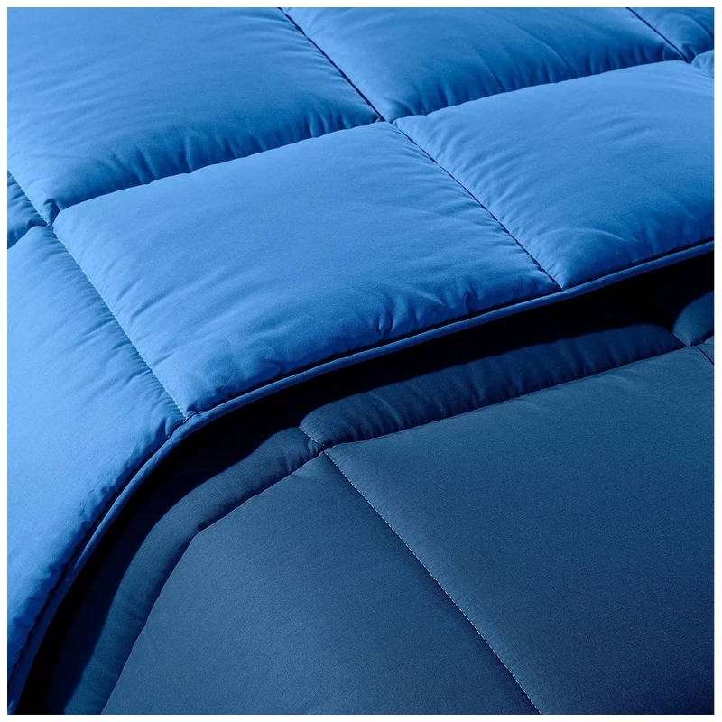 Bicolor - trapunta invernale in cotone di Caleffi - Blu