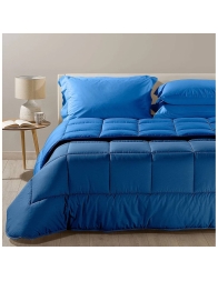 Bicolor - trapunta invernale in cotone di Caleffi - Blu