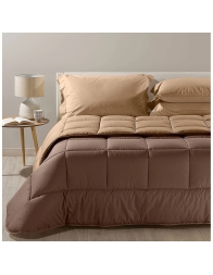 Bicolor - trapunta invernale in cotone di Caleffi - Moka