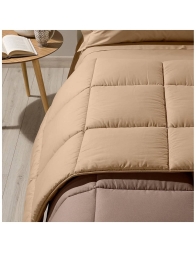 Bicolor - trapunta invernale in cotone di Caleffi - Moka