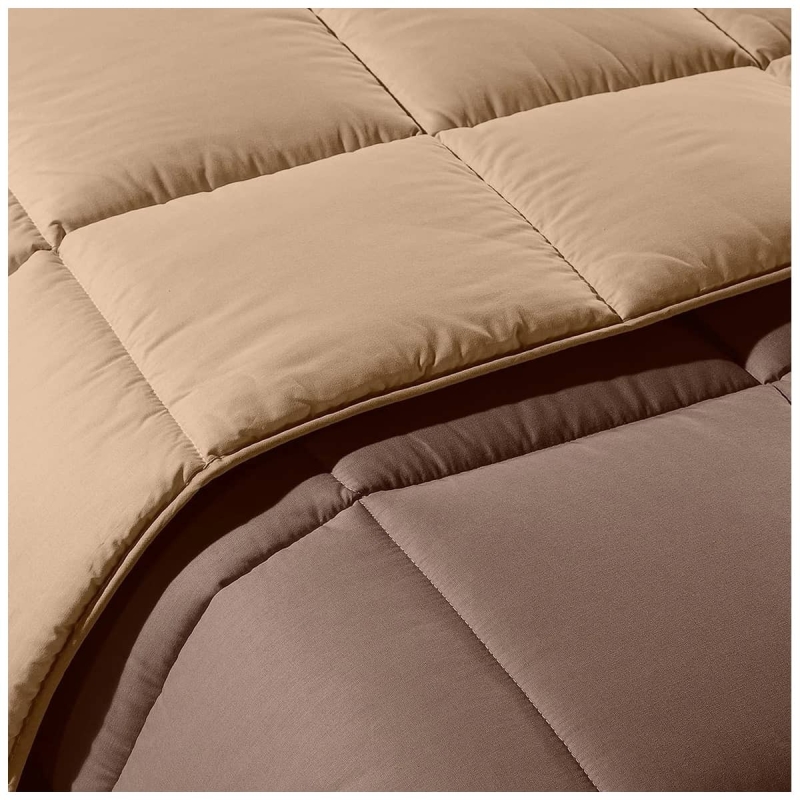 Bicolor - trapunta invernale in cotone di Caleffi - Moka