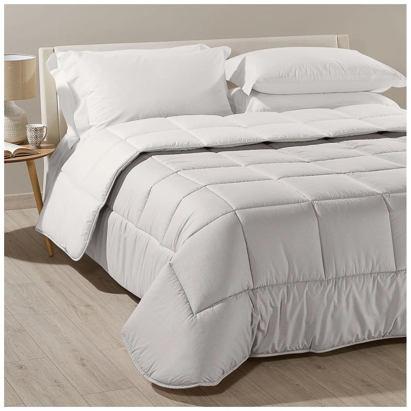 Bicolor - trapunta invernale in cotone di Caleffi - Sabbia