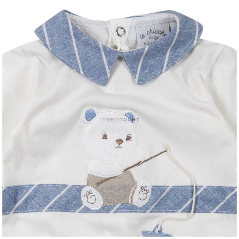 Tutina neonato in cotone jersey Le...