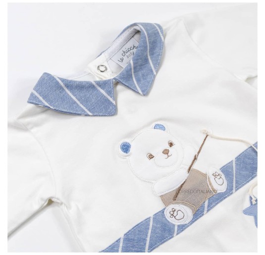 Baby BOY cotton jersey romper Le Chicche TU7150 2