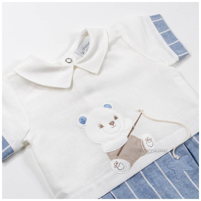 Linen and Cotton Romper by Le Chicche PA7150