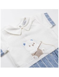 Linen and Cotton Romper by Le Chicche PA7150