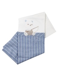 Newborn baby boy first layette set in cotton Le Chicche CO7150AZ