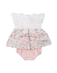 Two-Piece Floral Baby Girl Romper by Le Chicche CC7010