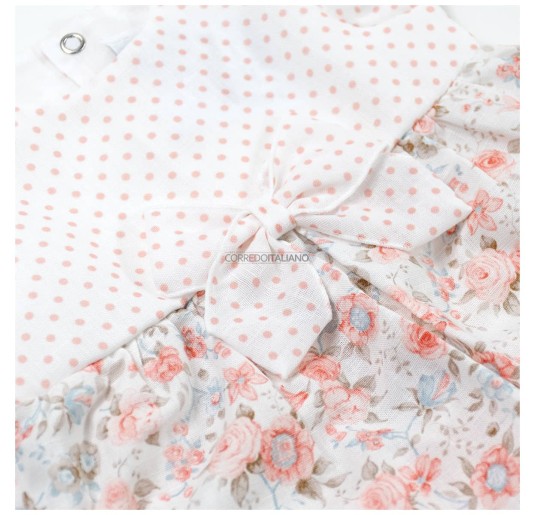 Two-Piece Floral Baby Girl Romper by Le Chicche CC7010 2