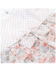 Two-Piece Floral Baby Girl Romper by Le Chicche CC7010