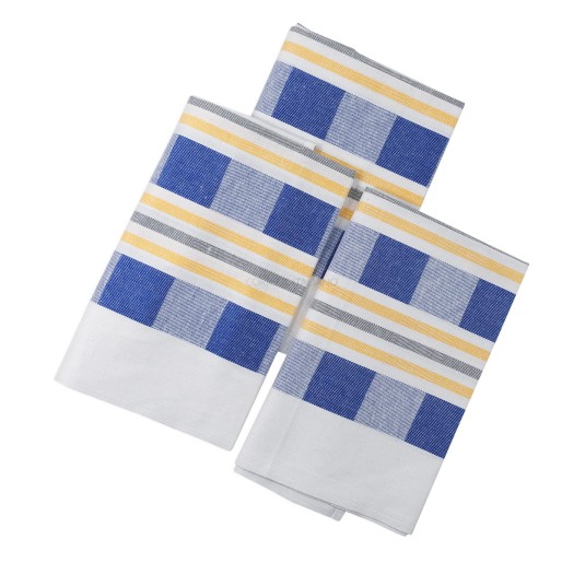 Capri - Set of 3 kitchen towels in pure cotton - Mauve 2