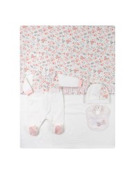 Set corredino prima nascita neonata in cotone Le Chicche CO7010PA