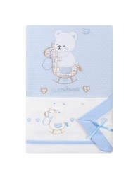 Bear And Horse - composition for cradle pram Mio Piccolo - Blue Sky